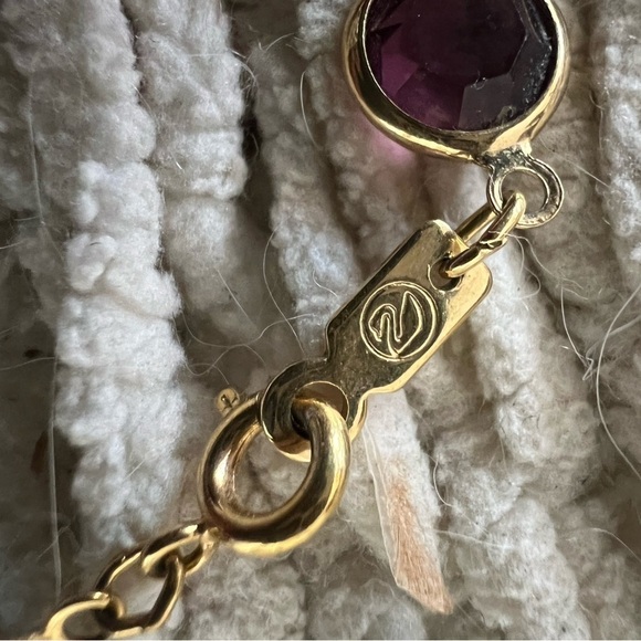 Swarovski Swan Gold Tone Bezel Set Multicolor Crystal Bracelet - Picture 7 of 7